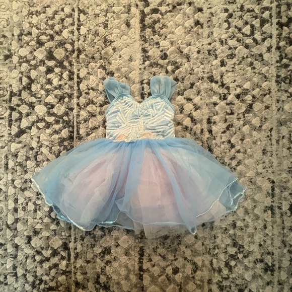 Blue and White toddler ballerina Dress - Picture 1 of 4
